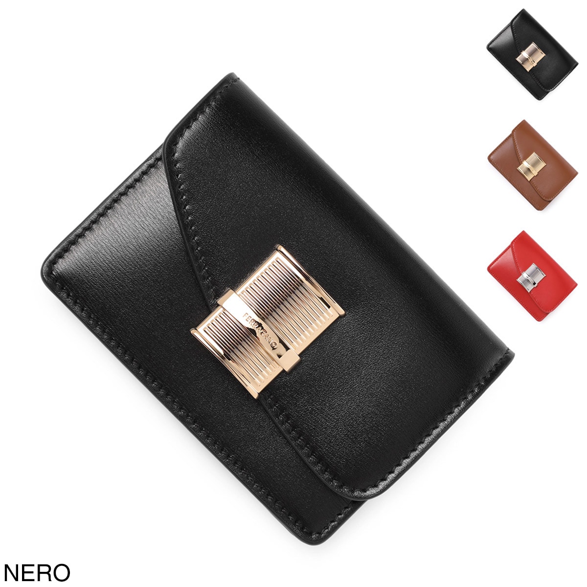 FERRAGAMO フェラガモ カードケース/FIAMMA レディース