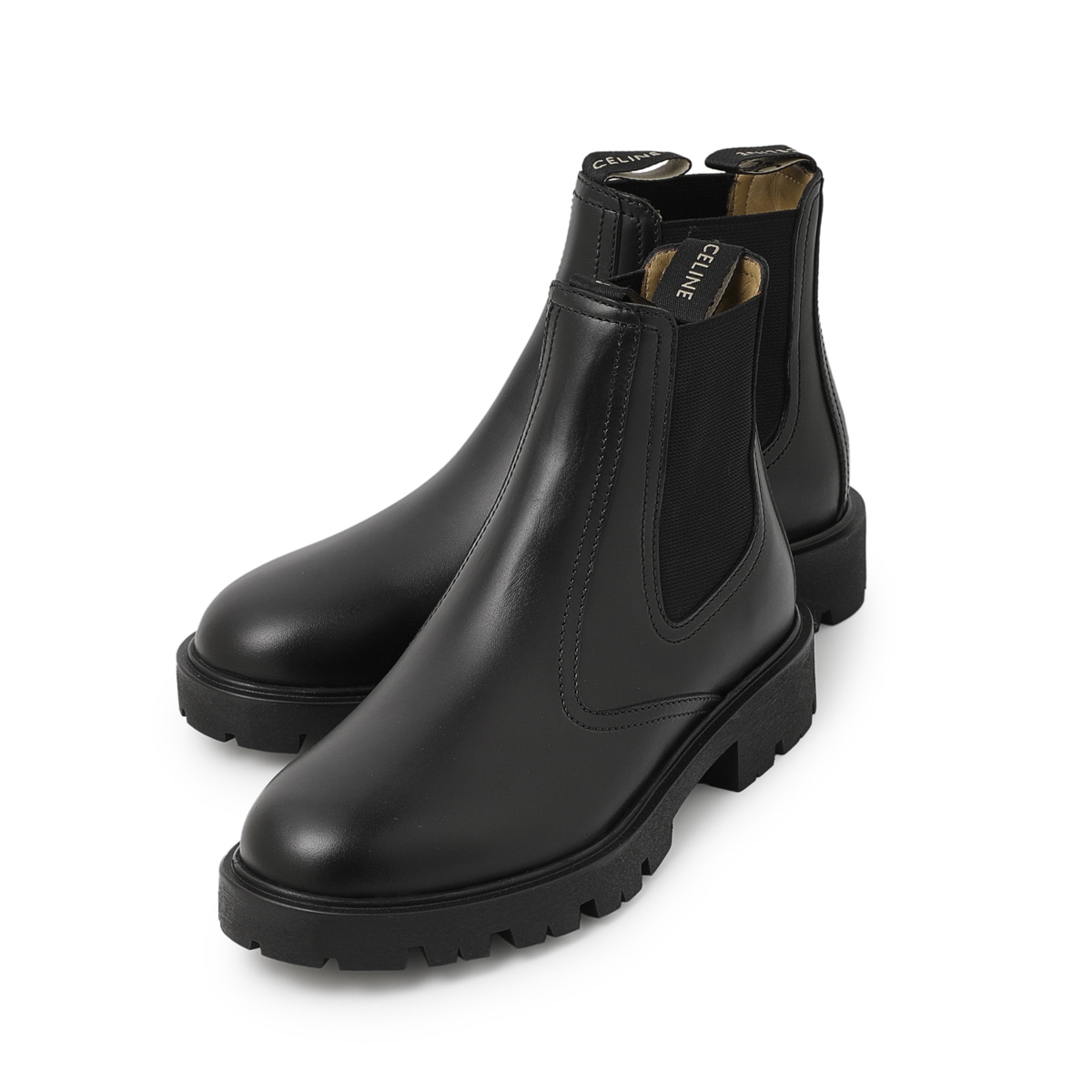 Celine♦️チェルシーブーツ CELINE】カマルグ チェーン バイカー チェルシーブーツ (CELINE