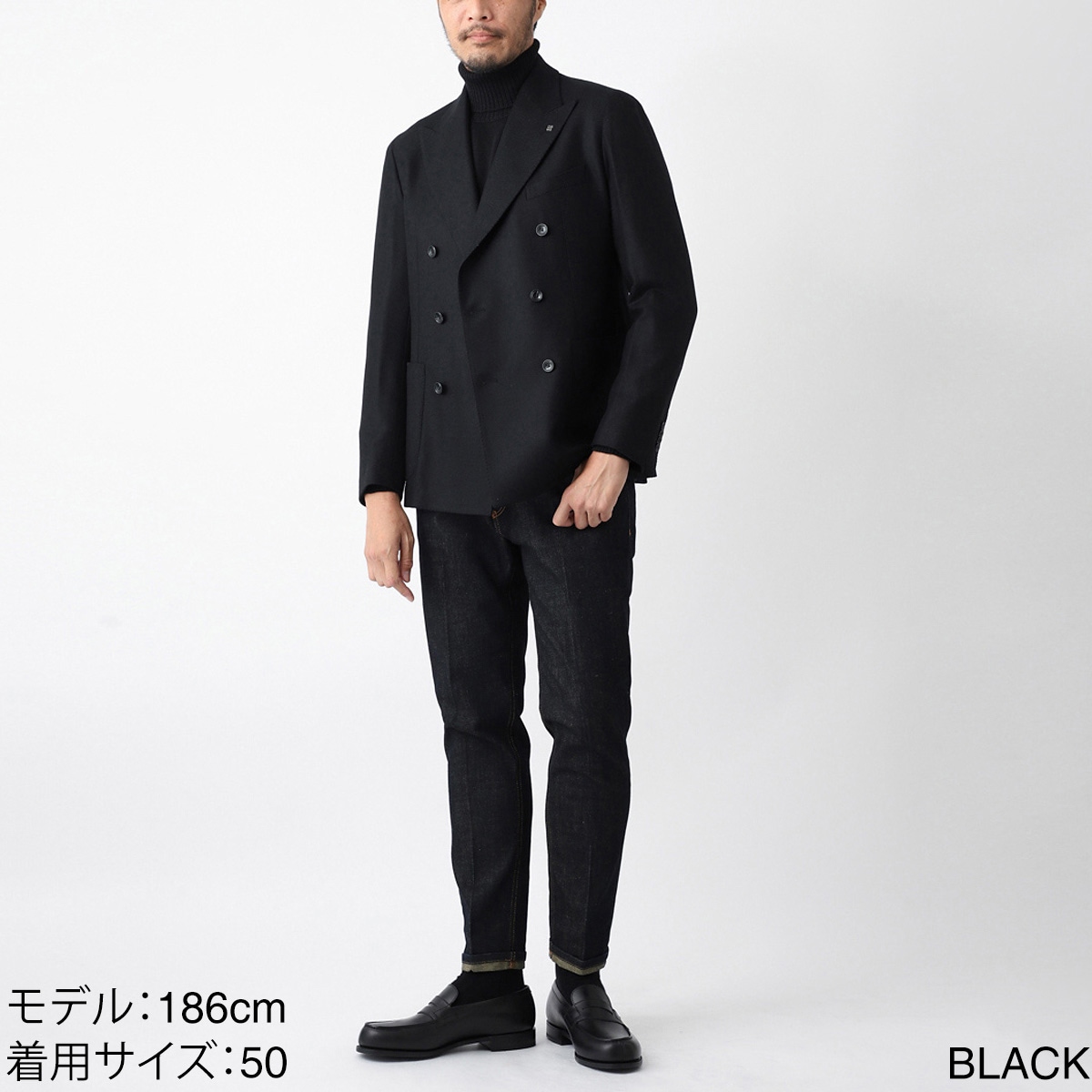 GRAN SASSO★新品4.3万円グランサッソ タートルネックニット52ブルー Gran Sasso グランサッソ タートルネックニット【大きいサイズ