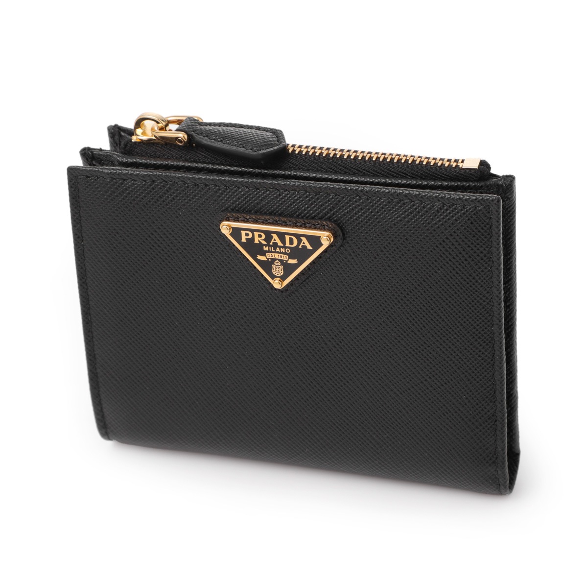 PRADA プラダ 二つ折り財布 1ML050QHH ブルー サフィアーノレザー PRADA プラダ 2つ折り財布 小銭入れ付き/SAFFIANO TRIANGOLO