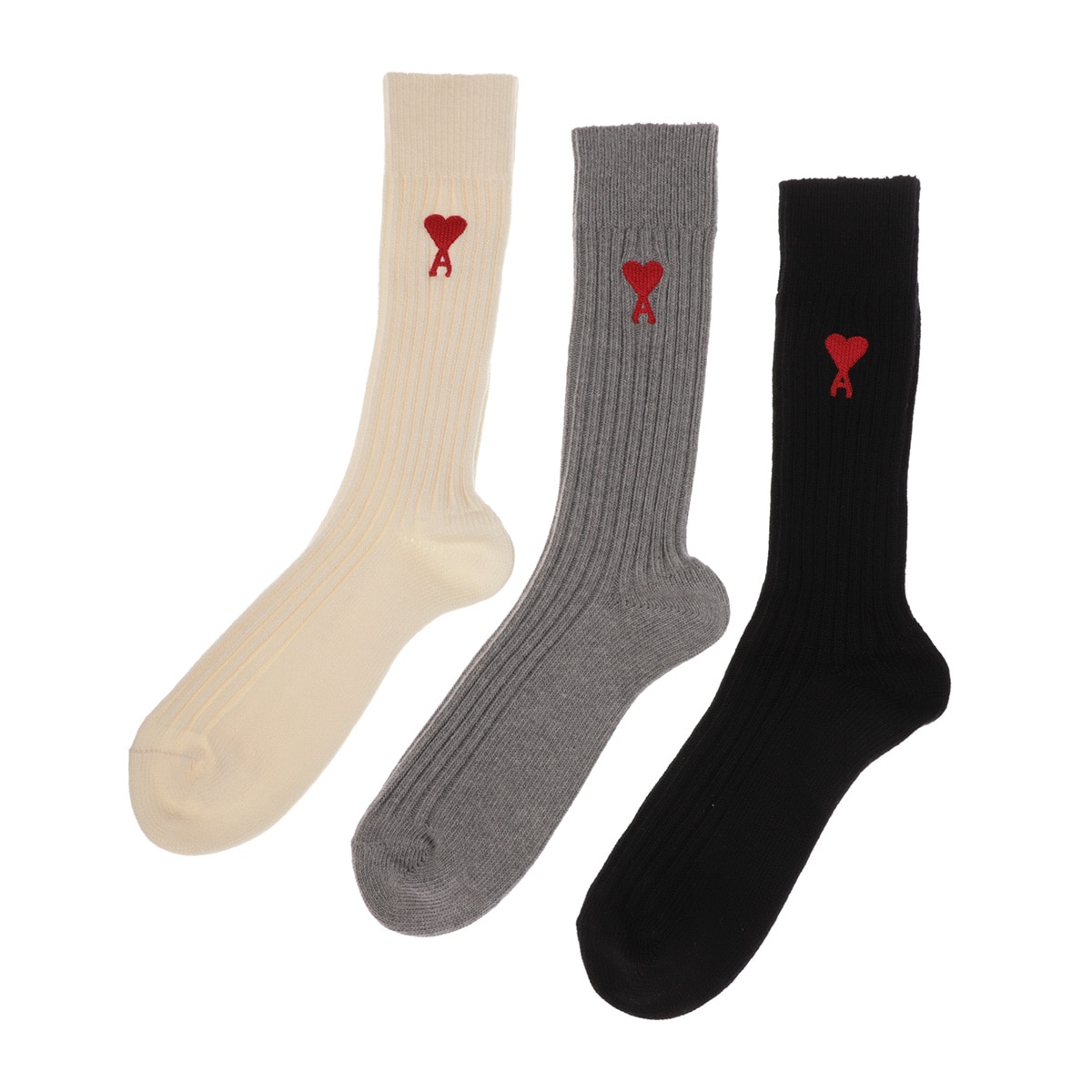 AMI PARIS アミ パリス 靴下 3足セット/THREE PACK ADC SOCKS【返品