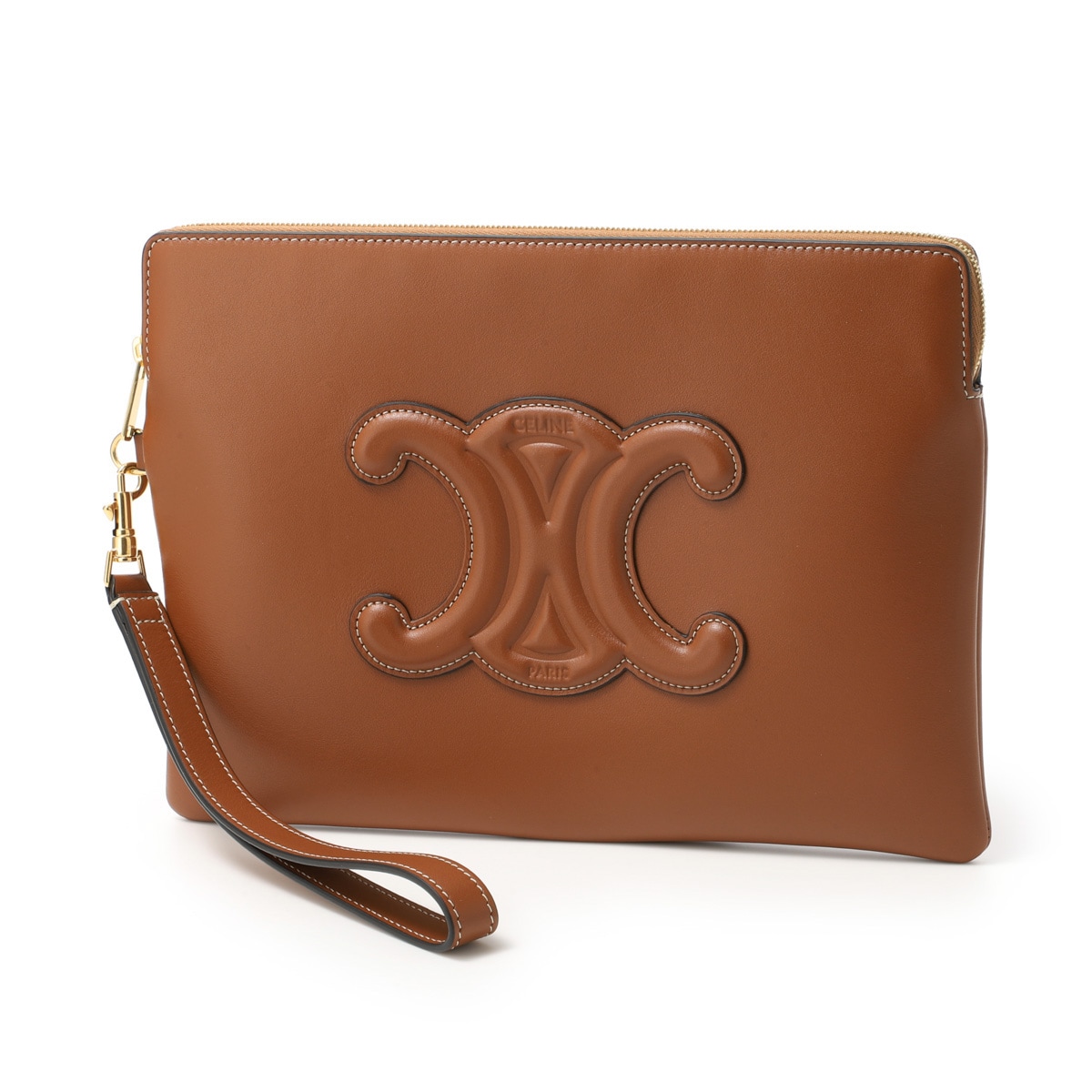 CELINE セリーヌ クラッチバッグ/ポーチ/SMALL POUCH WITH STRAP CUIR TRIOMPHE レディース