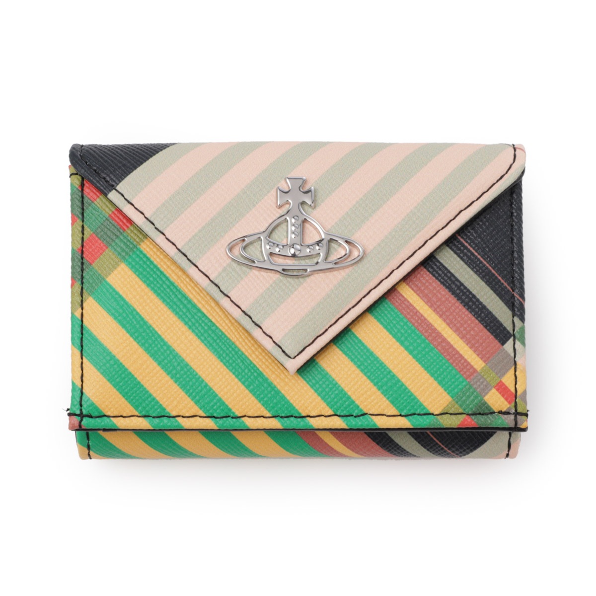 【アウトレット】Vivienne Westwood ヴィヴィアンウエストウッド 3つ折り財布 小銭入れ付き/SAFF PRINT ENVELOPE BILLFOLD レディース