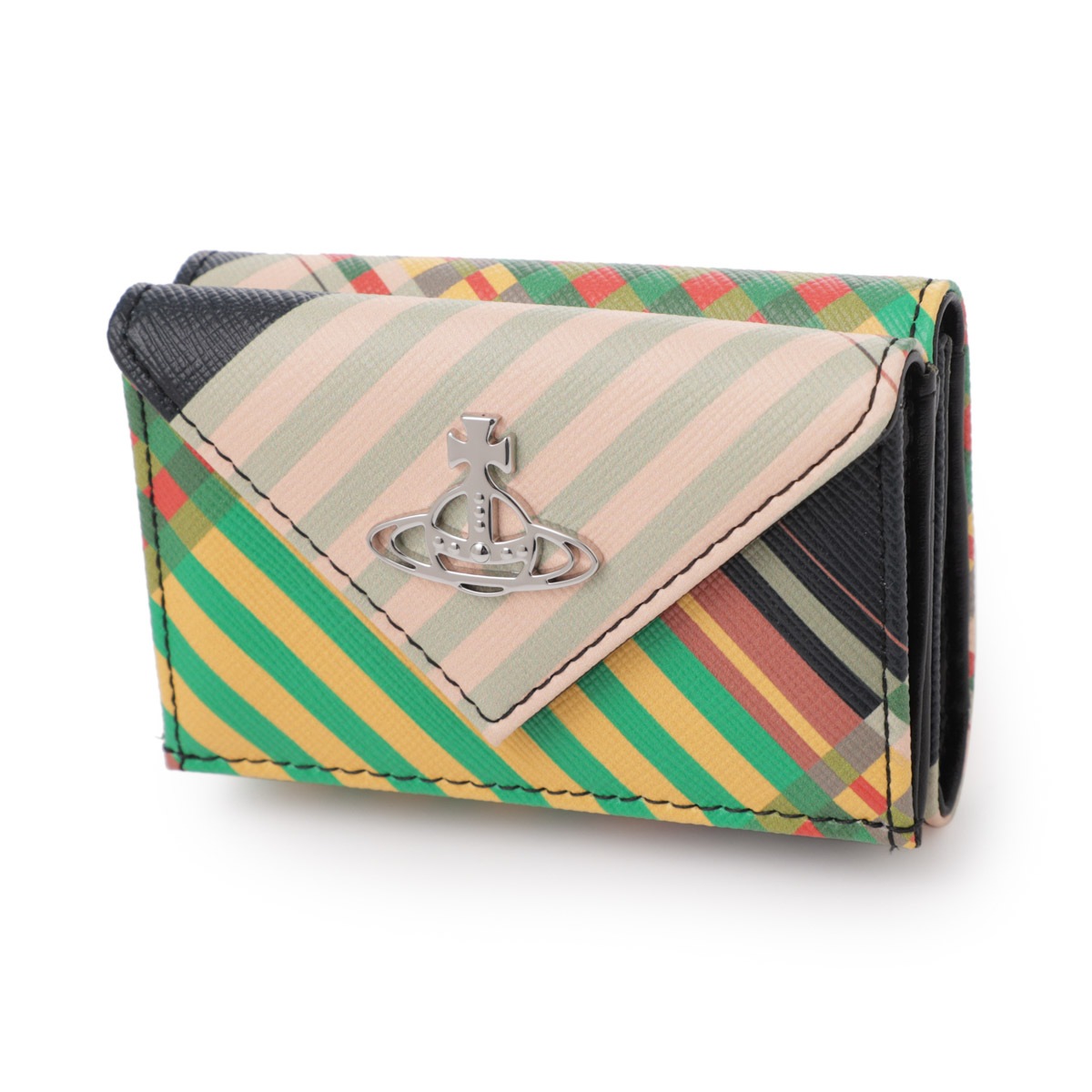 【アウトレット】Vivienne Westwood ヴィヴィアンウエストウッド 3つ折り財布 小銭入れ付き/SAFF PRINT ENVELOPE BILLFOLD レディース