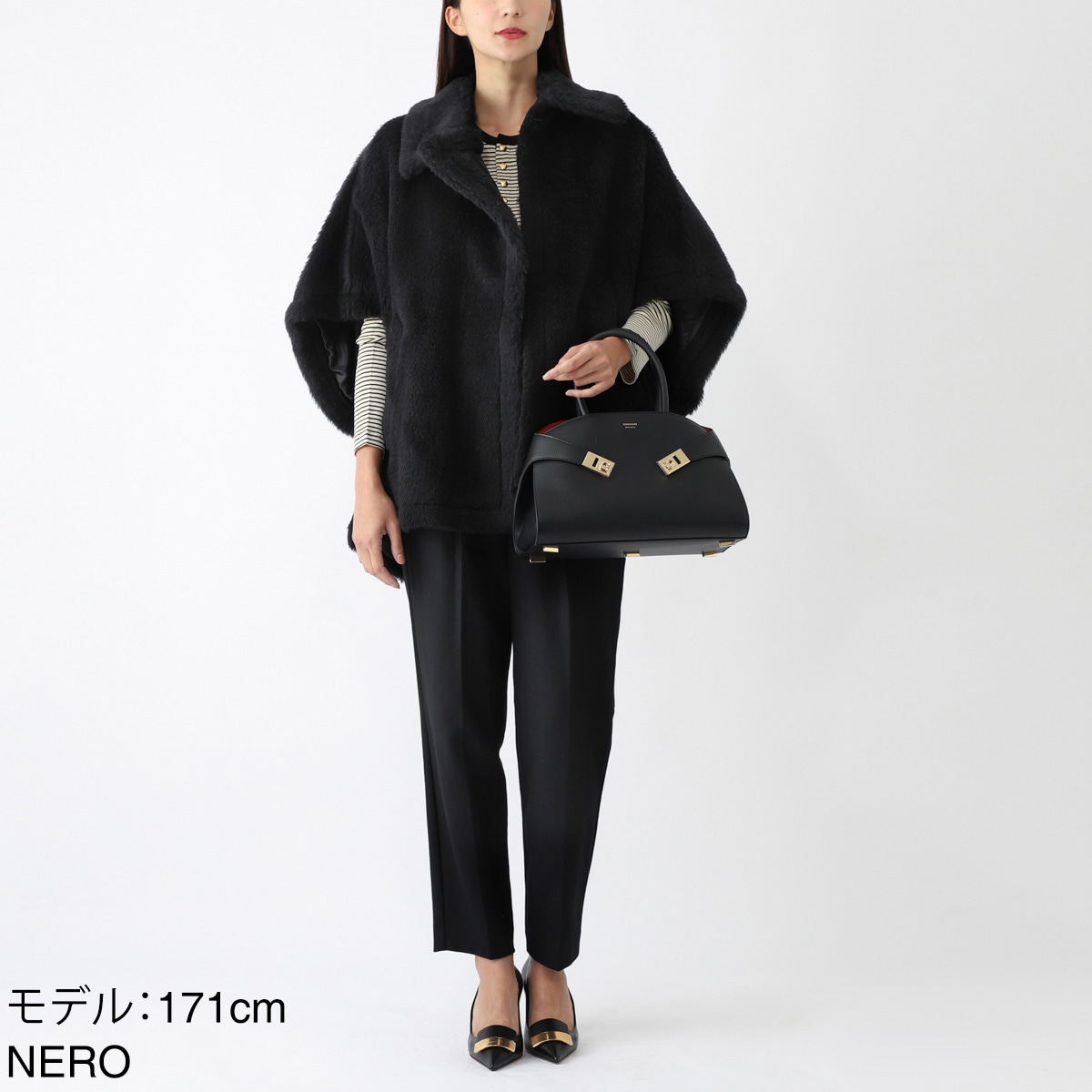 Max Mara マックスマーラ ケープ/ポンチョ/TEBE1 テベ テディベアケープ ファー ボア ジャケット レディース