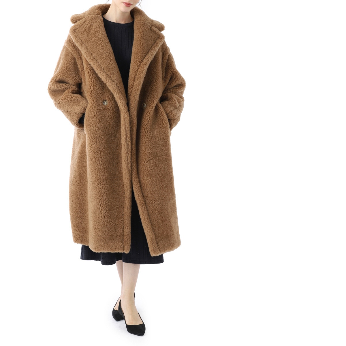 テディベア　ロングコート　キャメル Max Mara マックスマーラ テディベアコート/ロングコート/TEDDY