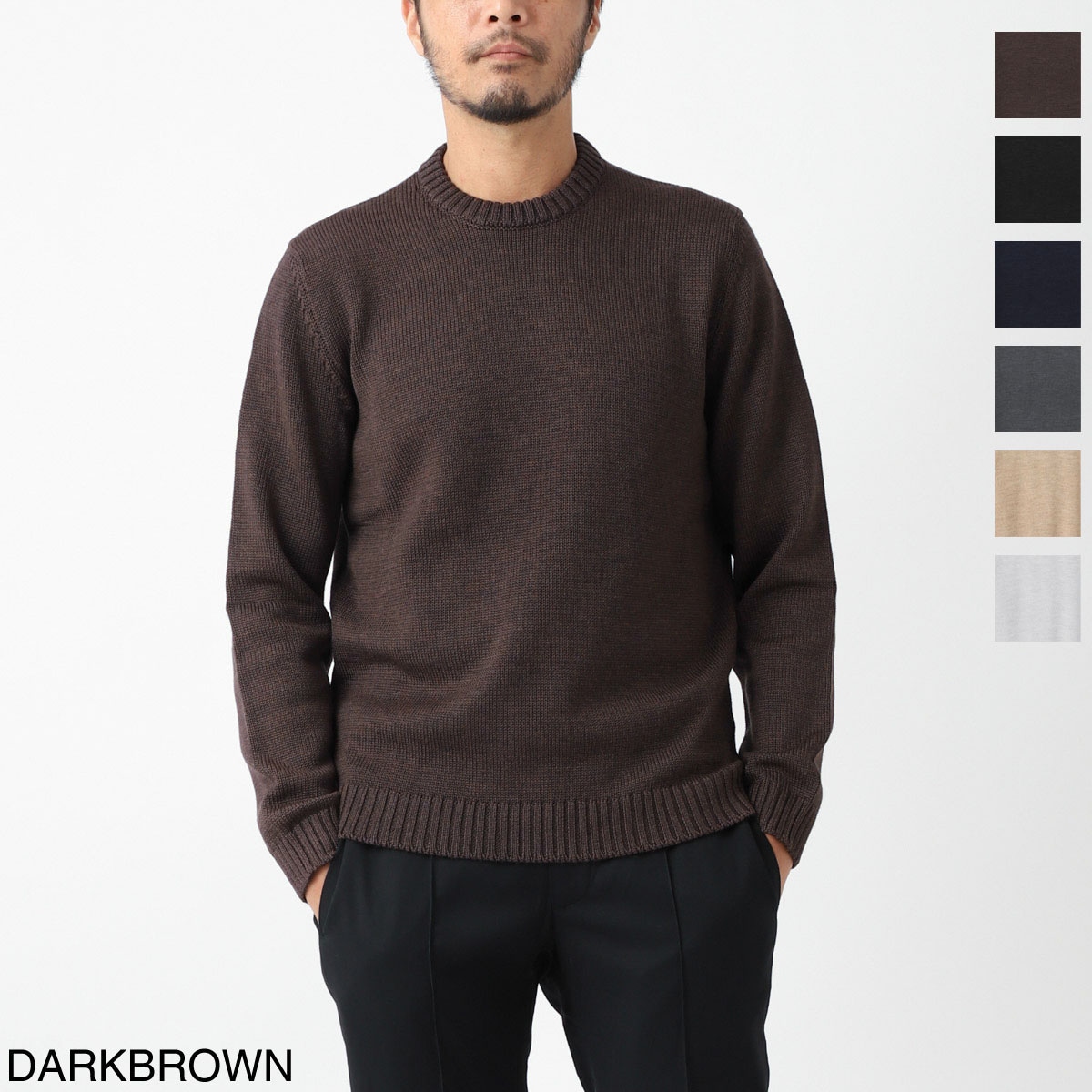 ZANONE ザノーネ クルーネックニット/GIRO【大きいサイズあり】 メンズ