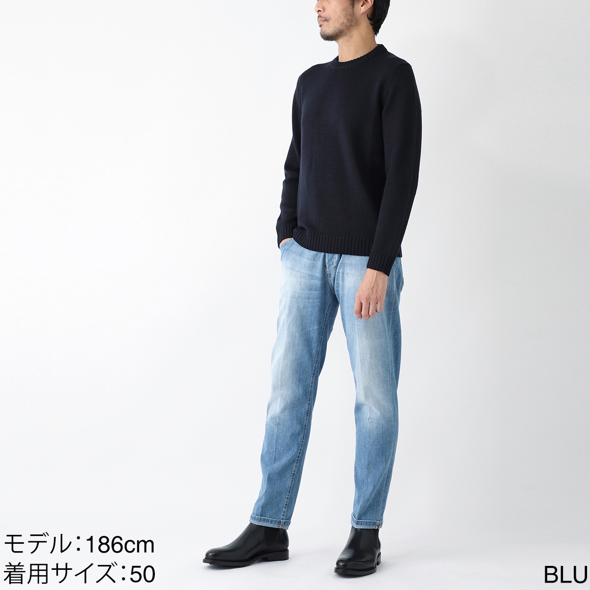 ZANONE ザノーネ クルーネックニット/GIRO【大きいサイズあり】 メンズ