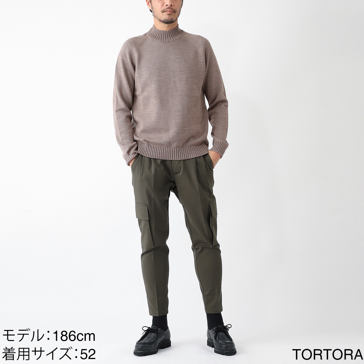 ZANONE ザノーネ モックネック ニット/LUPO RAG【大きいサイズ