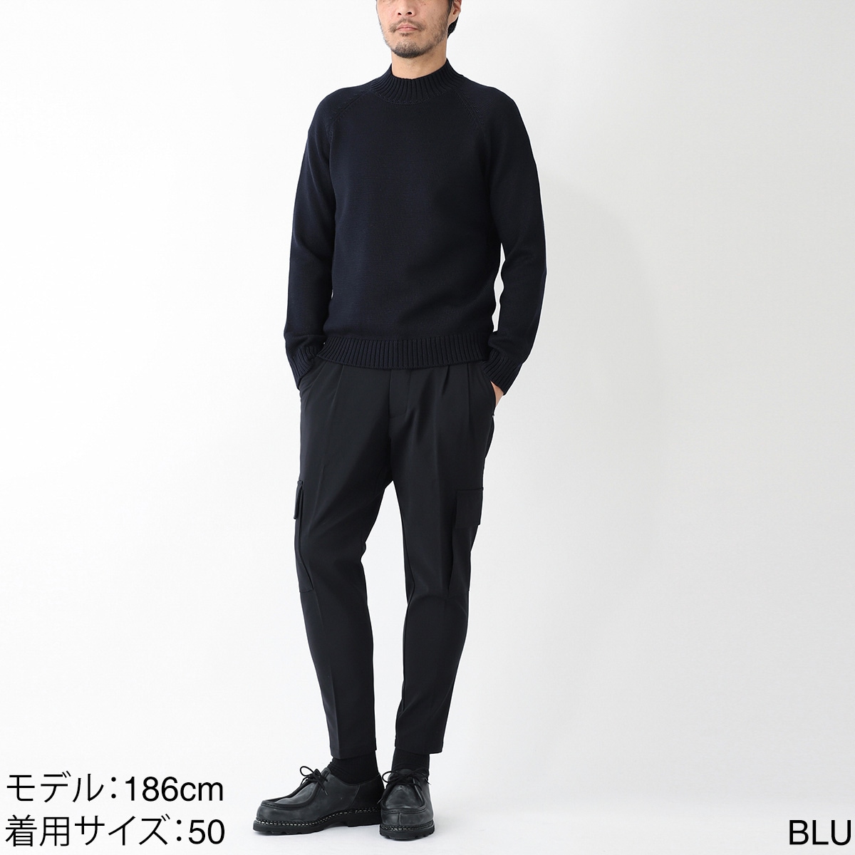 ZANONE ザノーネ モックネック ニット/LUPO RAG【大きいサイズあり