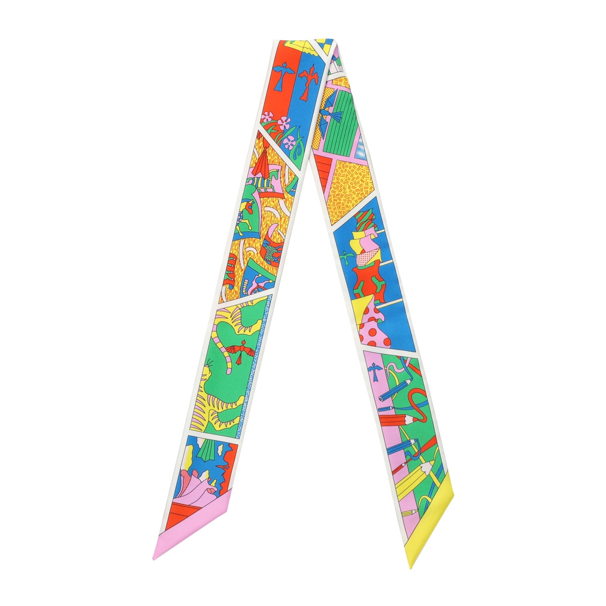 HERMES ファクトリー　ツイリー ツイリー エルメス・ファクトリー ホワイト 白[] Twilly Hermes