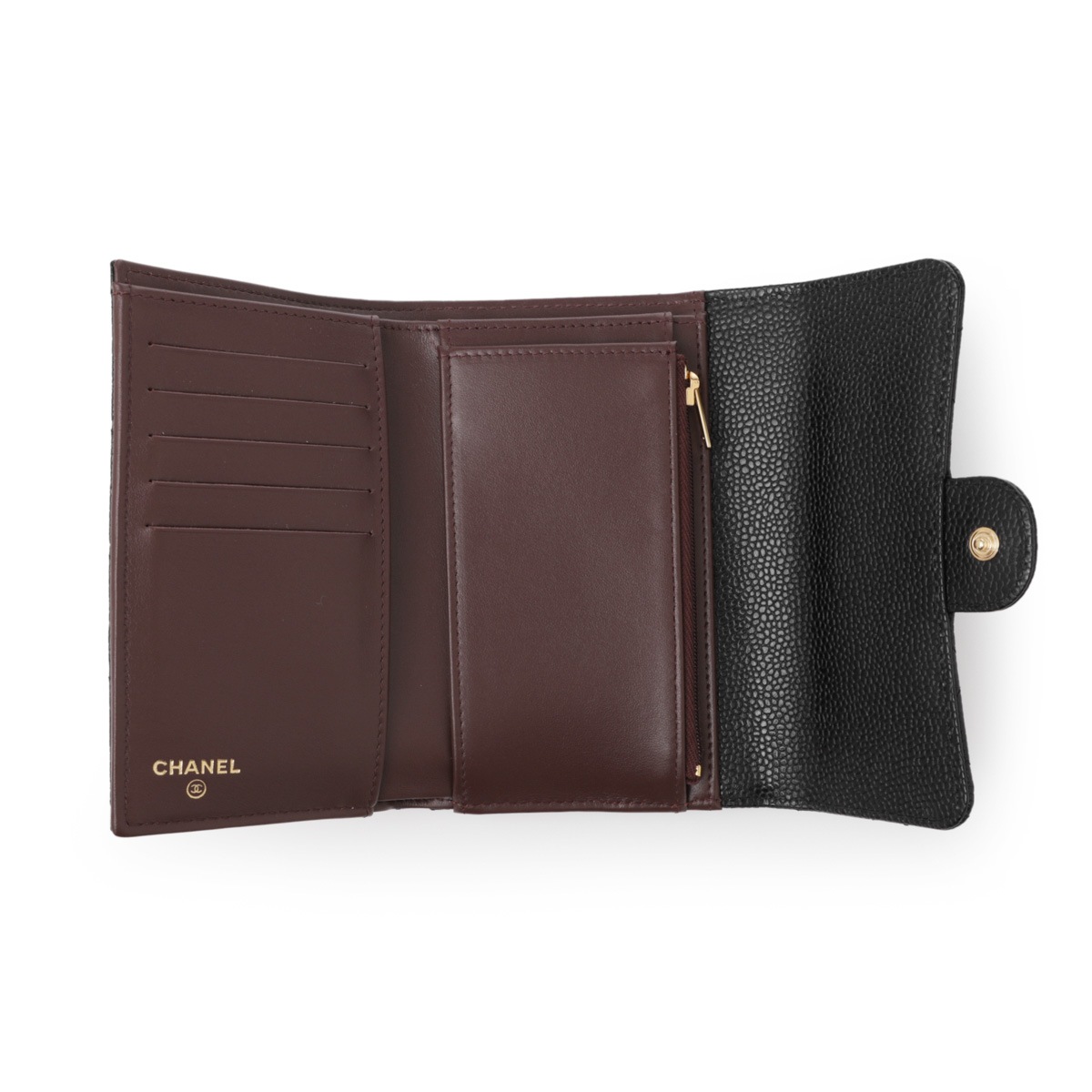 CHANEL シャネル 3つ折り財布 小銭入れ付き/MATELASSE【返品交換不可
