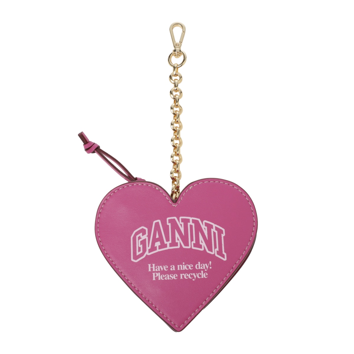 GANNI ガニー コインケース/FUNNY HEART ZIP COIN PURSE レディース