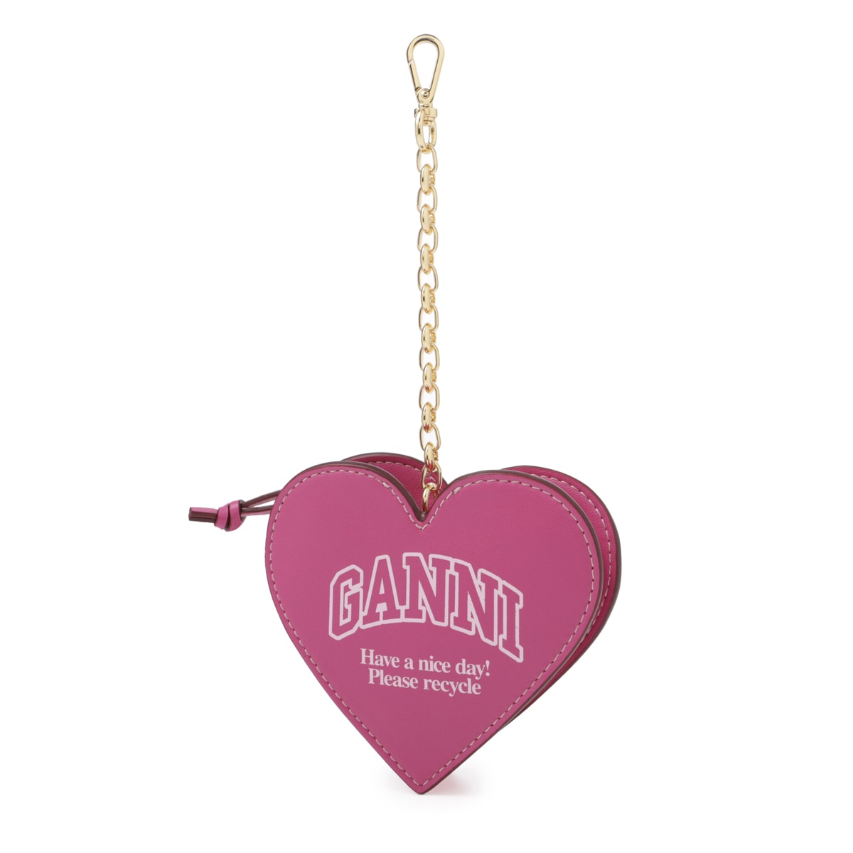 GANNI ガニー コインケース/FUNNY HEART ZIP COIN PURSE