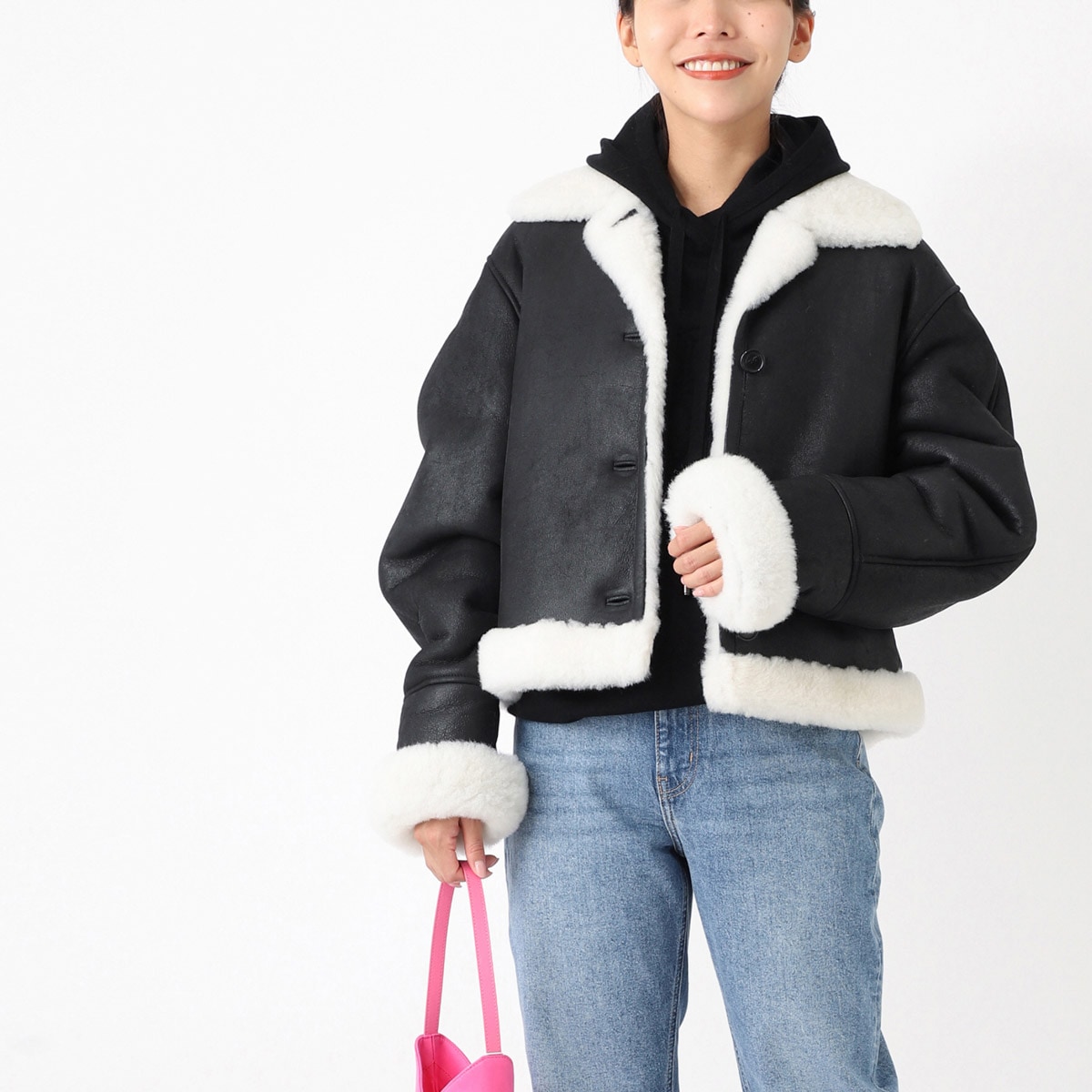 【アウトレット】LOEWE ロエベ レザージャケット/ムートンジャケット レディース