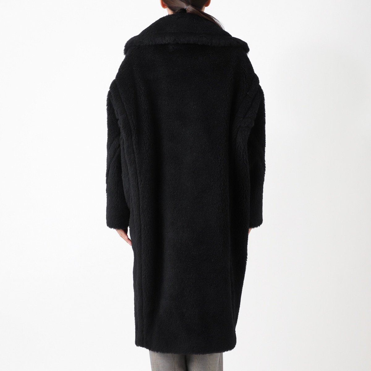 す*み様 Max Mara マックスマーラ テディケープ ブラック S ジップ Max Mara マックスマーラ テディベアコート/ロングコート