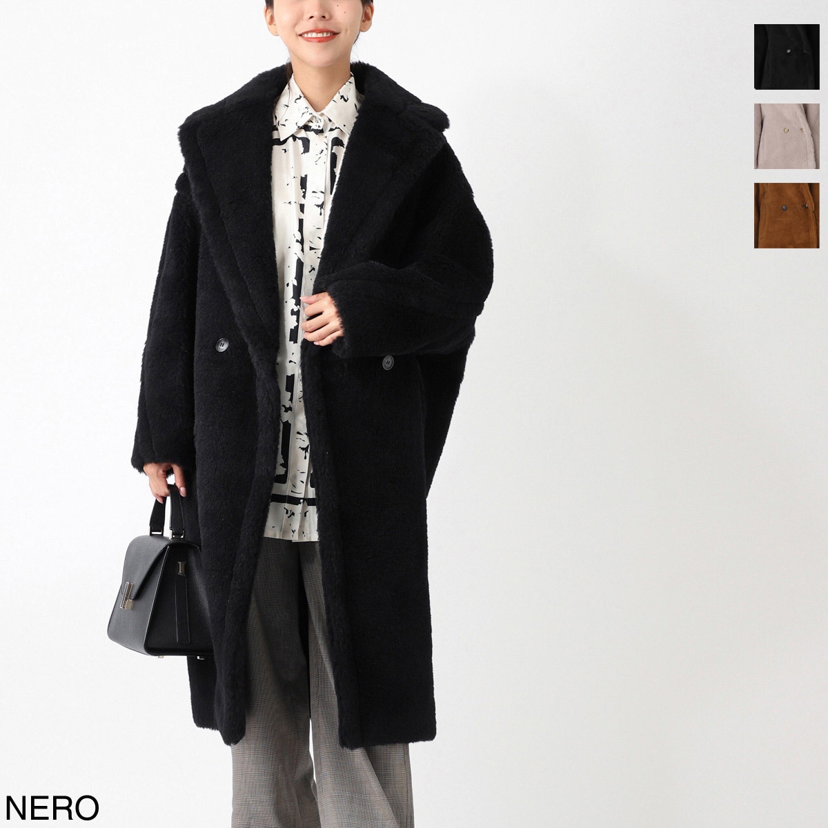 美品MARINA RINALDI ロングコート ムートン ファー マックスマーラ 美品MARINA RINALDI ロングコート ムートン ファー マックスマーラ