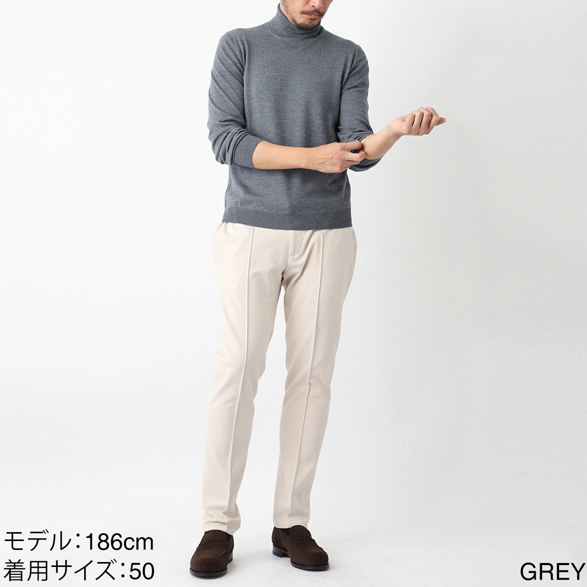 Gran Sasso グランサッソ タートルネックニット/CICLISTA M/L【大きい