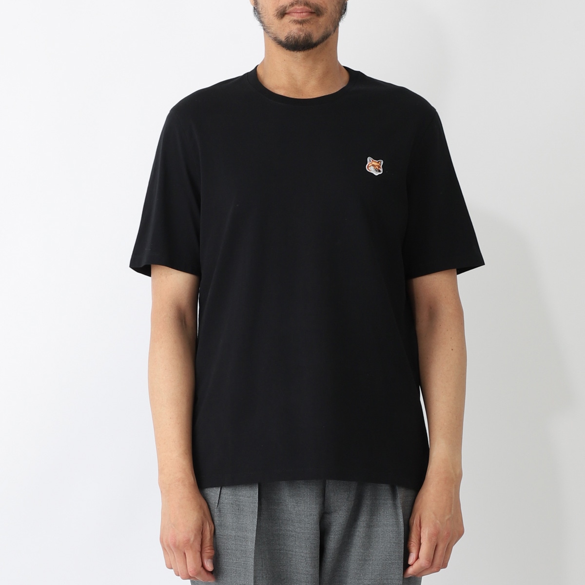 MAISON KITSUNE メゾンキツネ クルーネックTシャツ/FOX HEAD PATCH