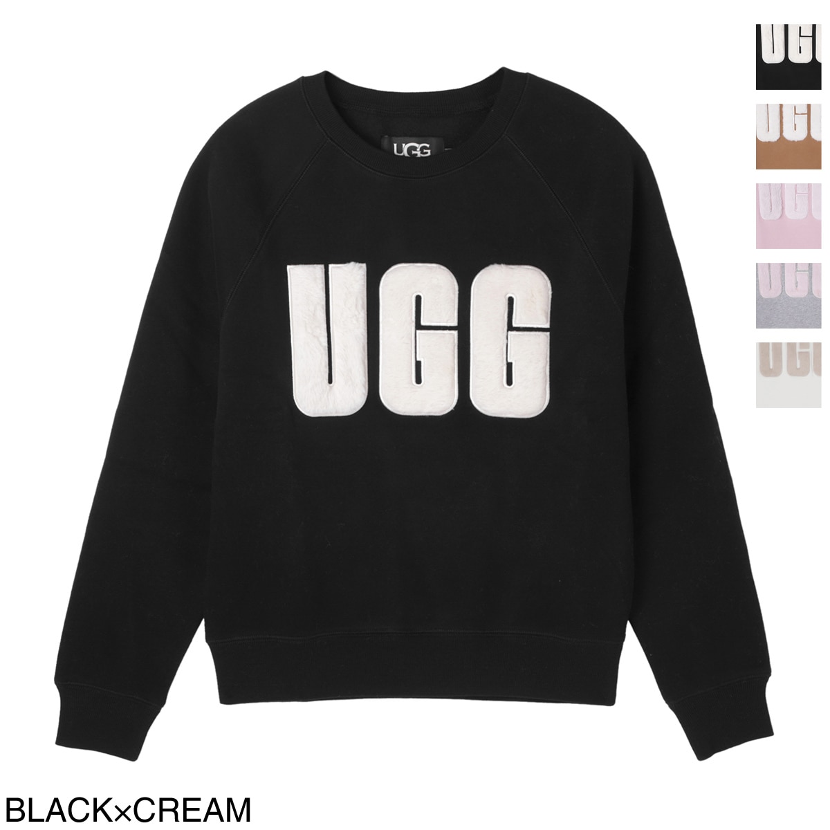 UGG グレー ロゴスウェット UGG】日本未入荷！FUZZY LOGO CREWNECK SWEATSHIRT (UGG