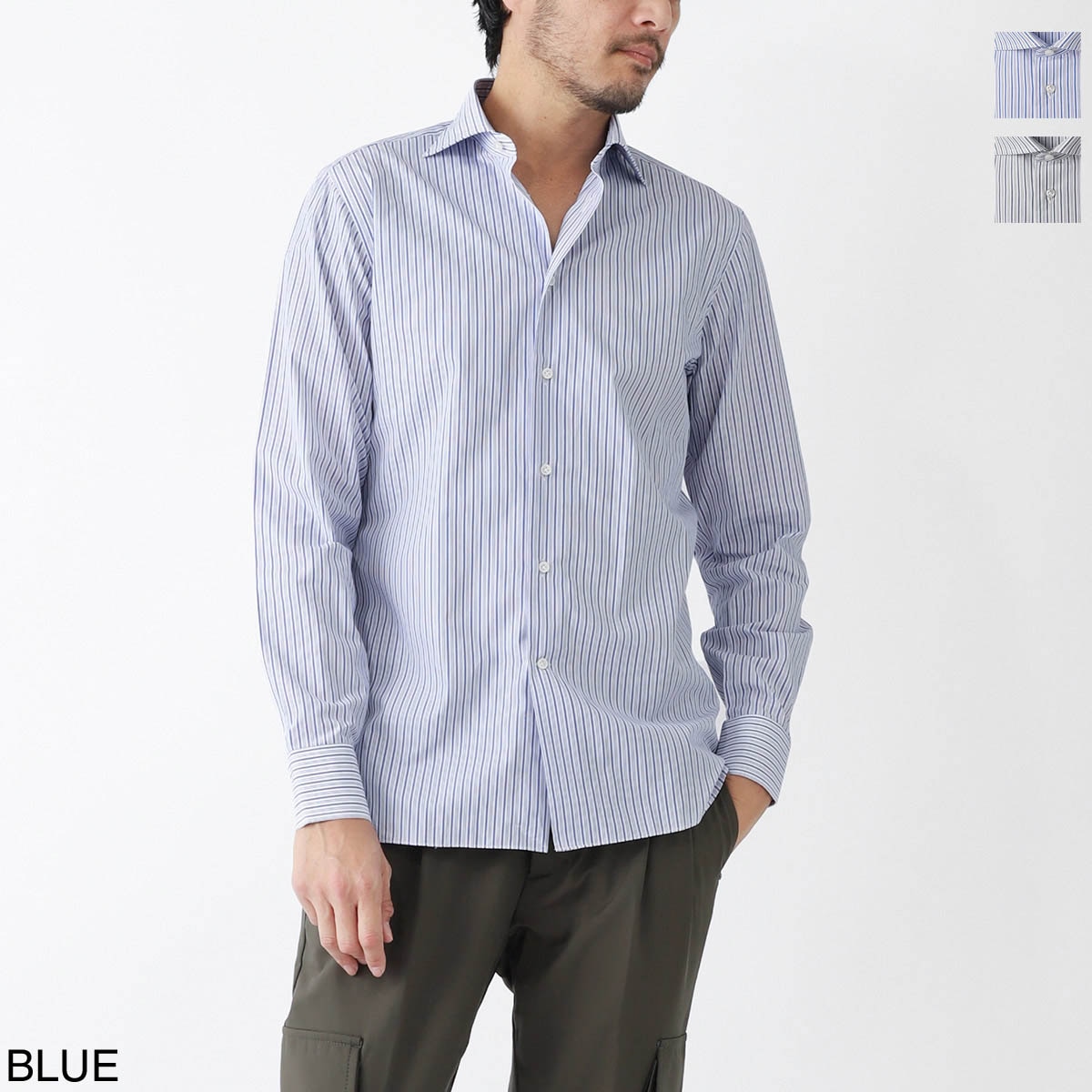 BORRIELLO ボリエッロ ワイドカラーシャツ/セミワイドカラー フレンチカラー/MARECHIARO SLIM FIT メンズ