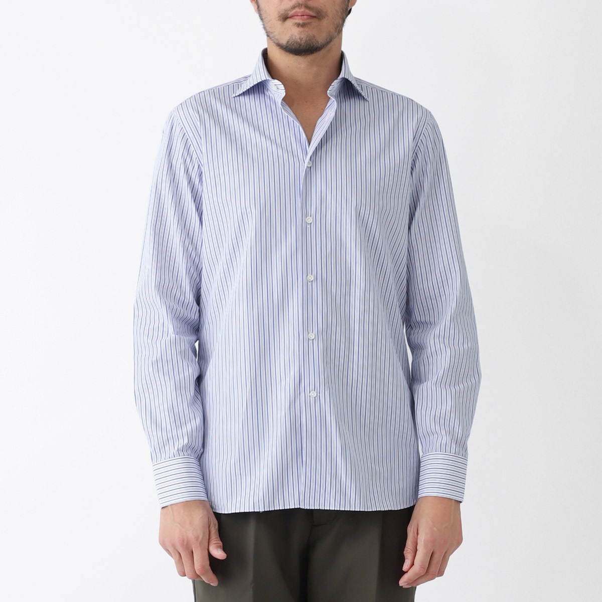 Tシャツ・カットソー BORRIELLO FW24 'Marechiaro' shirt (19050 3) BORRIELLO ボリエッロ ワイドカラー シャツ/セミワイドカラー