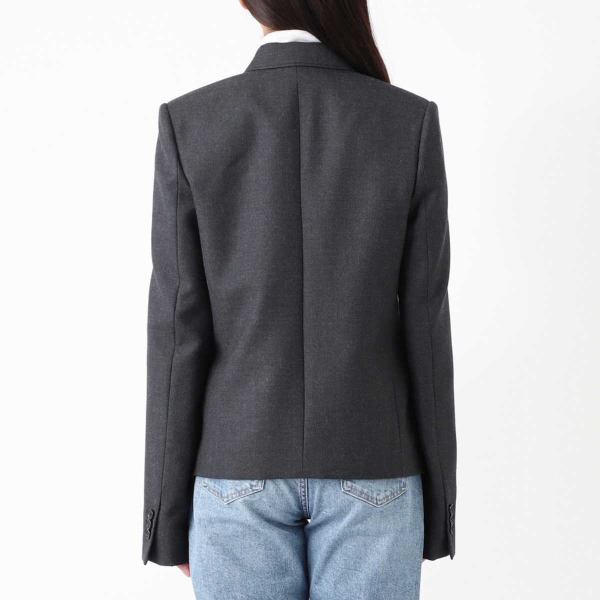 LOEWE☆ショート ジャケット ウール ダブルブレスト ボタン 裏地