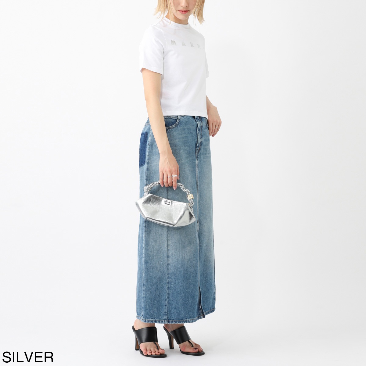 GANNI ハンドバッグ 2WAY a6595 GANNI ガニー ハンドバッグ 2WAY/クロスボディバッグ/GANNI BOU