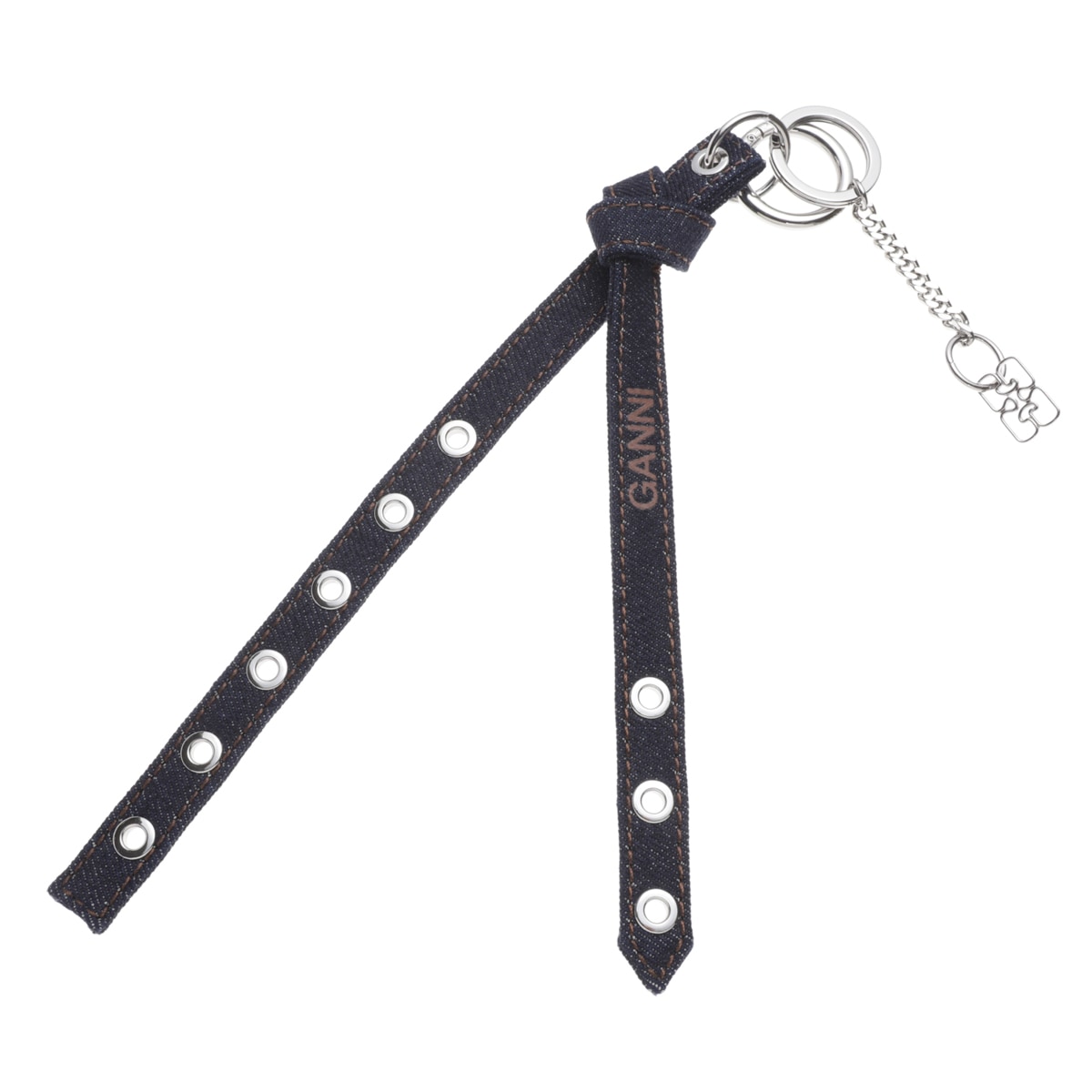 【アウトレット】GANNI ガニー キーリング/GANNI EYELET DENIM KEYRING レディース