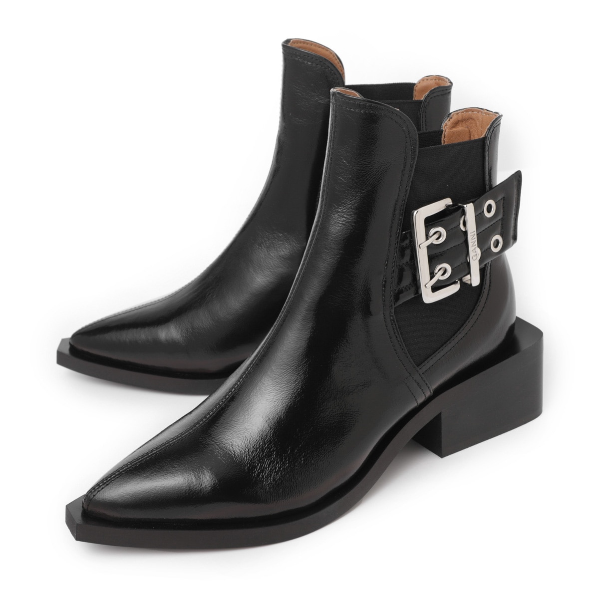 【アウトレット】GANNI ガニー チェルシーブーツ/CHUNKY BUCKLE CHELSEA BOOTS レディース