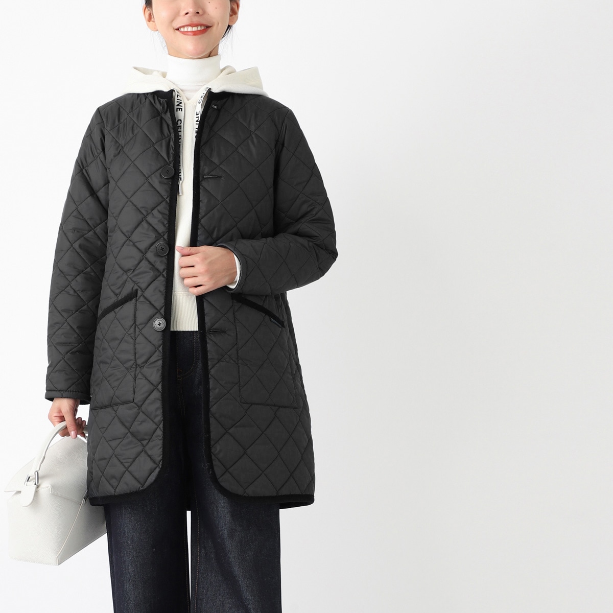 【アウトレット】【ラスト1点】LAVENHAM ラベンハム キルティングコート/ロングコート/EVESHAM【大きいサイズあり】 レディース