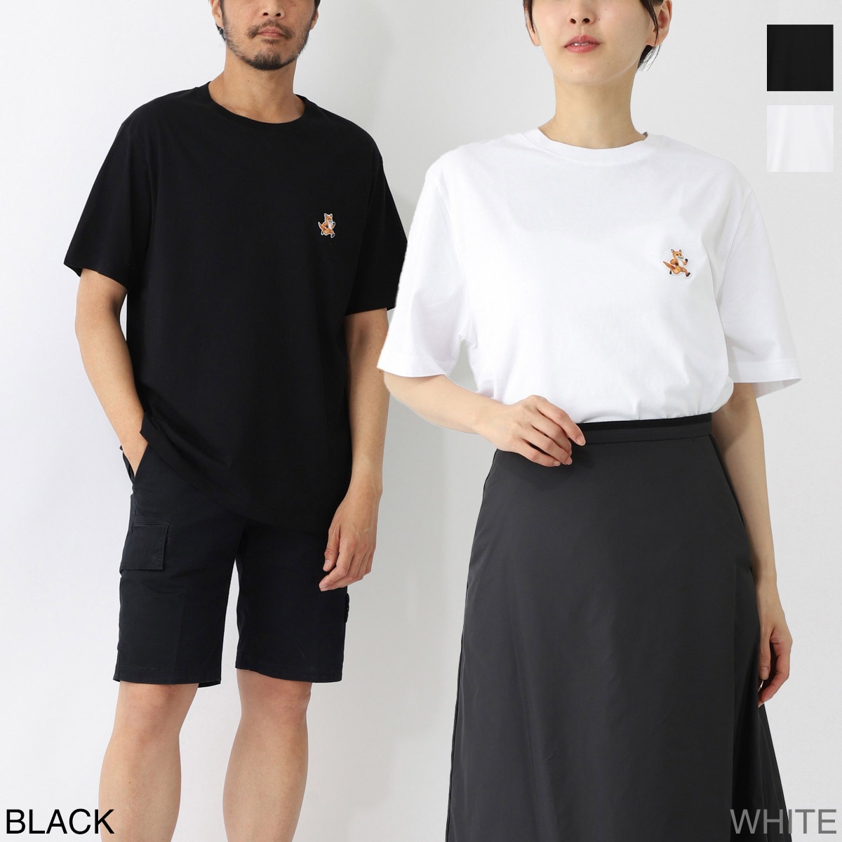  Man ファーストPOPUP韓国ティシャツ MAISON KITSUNE メゾンキツネ クルーネックTシャツ/SPEEDY FOX