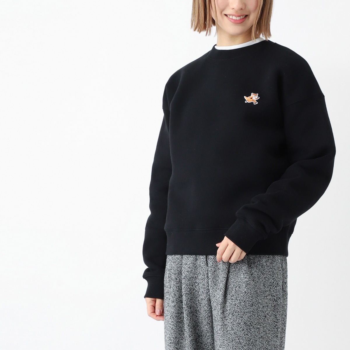 MAISON KITSUNE メゾンキツネ スウェットシャツ/SPEEDY FOX PATCH COMFORT SWEATSHIRT レディース