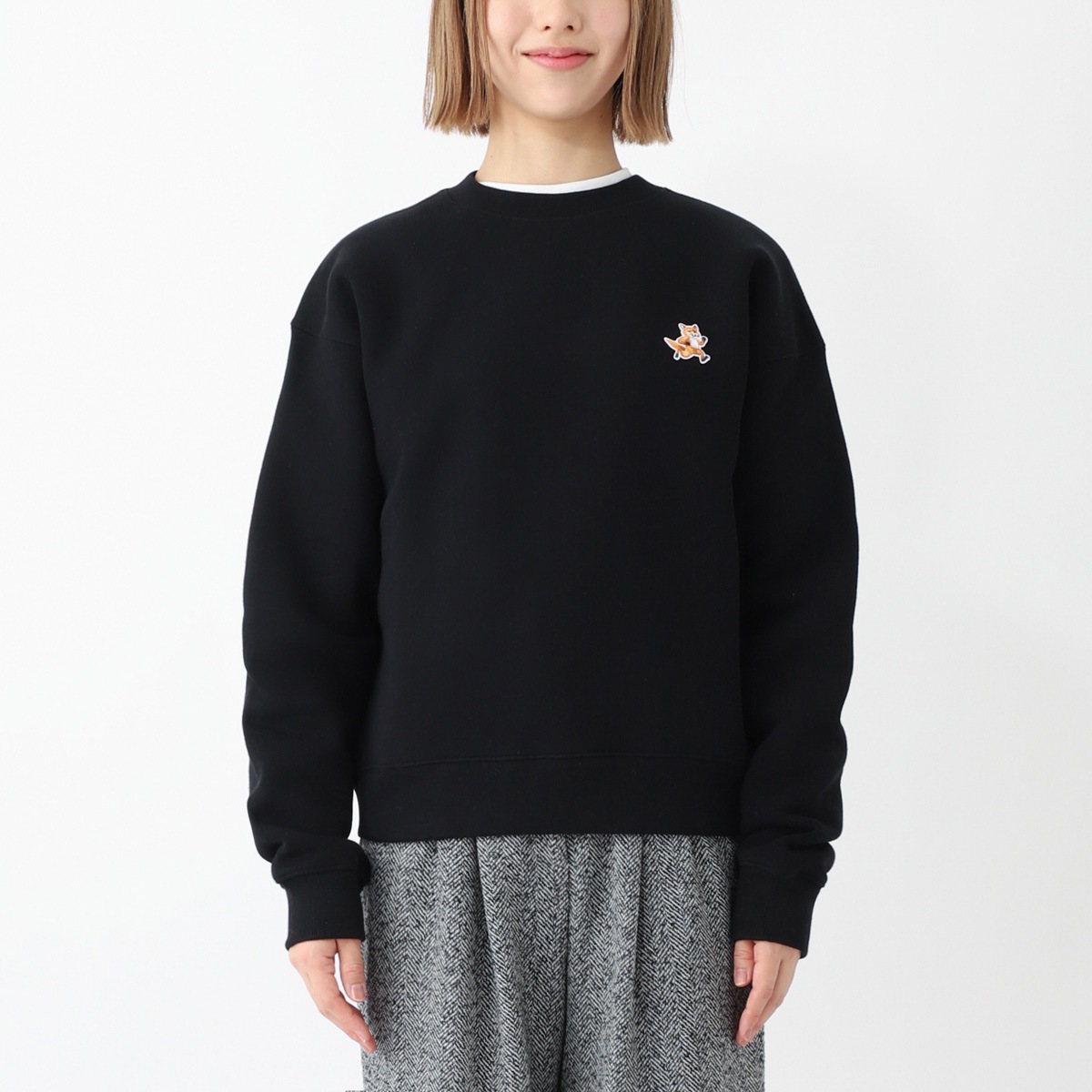 MAISON KITSUNE メゾンキツネ スウェットシャツ/SPEEDY FOX PATCH COMFORT SWEATSHIRT レディース