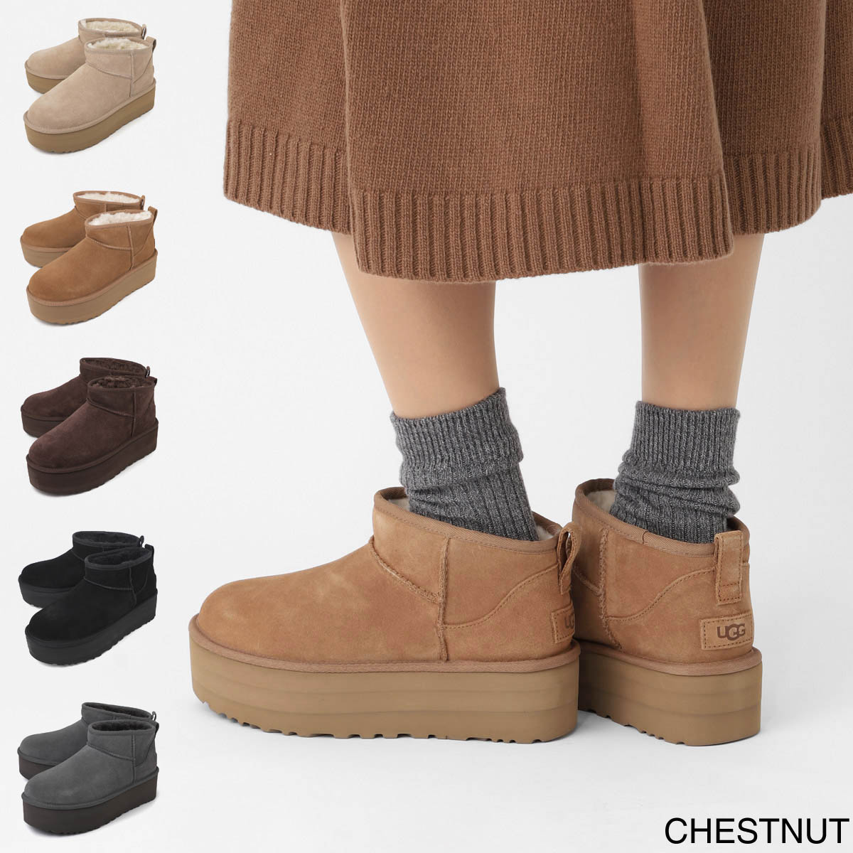 UGG Australia アグオーストラリア ブーツ/ムートンブーツ/CLASSIC ULTRA MINI PLATFORM レディース