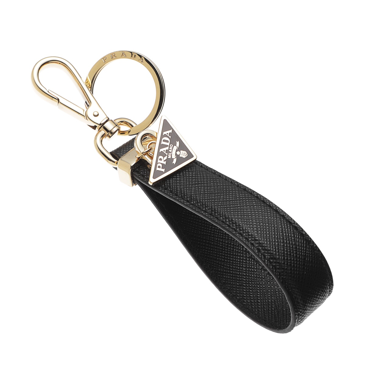 PRADA プラダ キーリング 紺 キーホルダー 小物 バッグチャーム PRADA プラダ キーリング/バッグチャームレザー/SAFFIANO