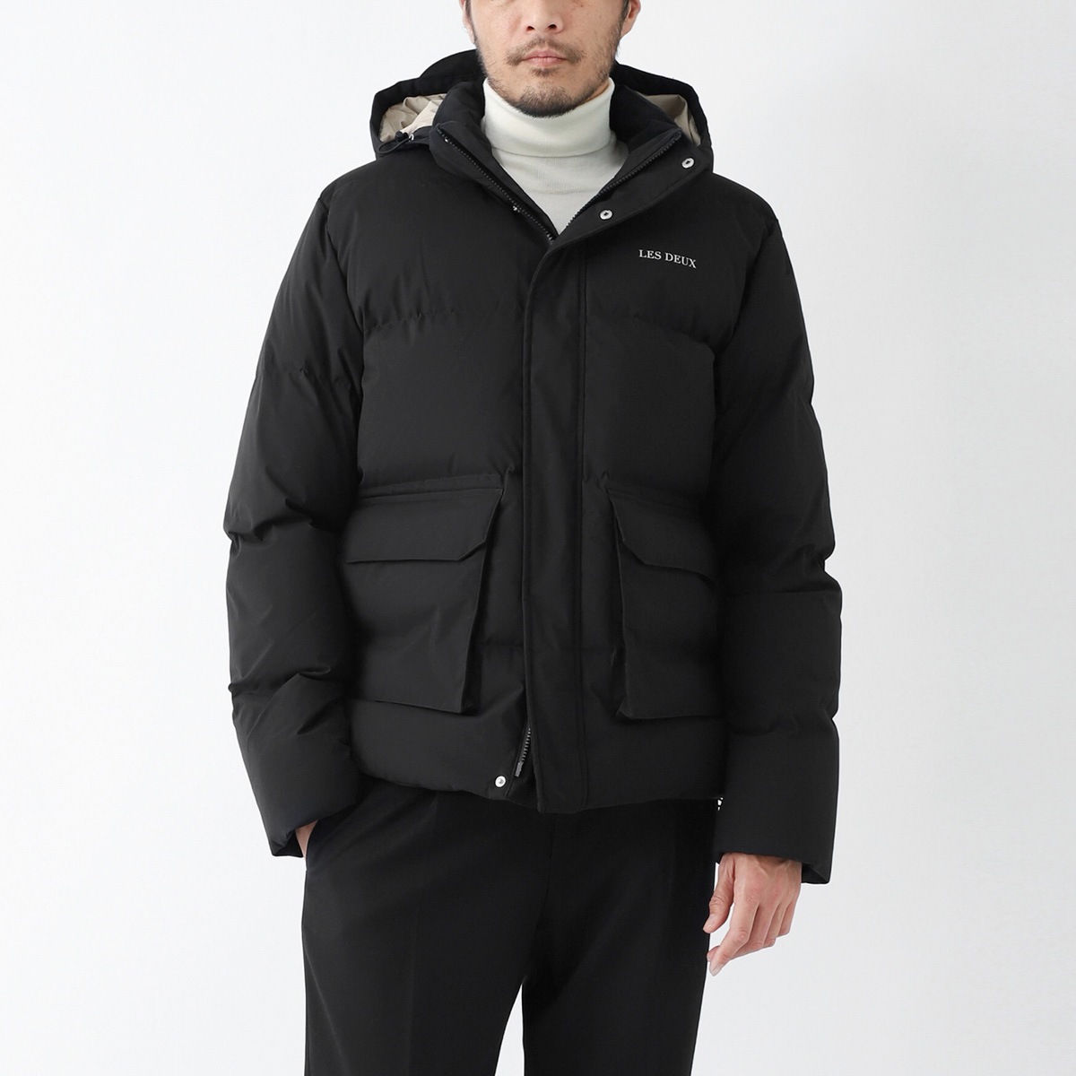 Tera wear オープンネックジップパーカー L ブラック 【公式通販】