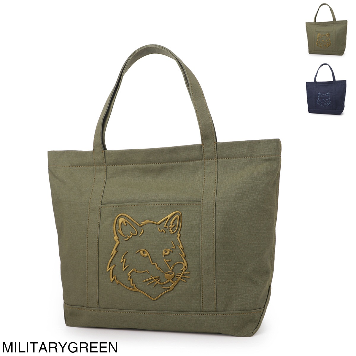 MAISON KITSUNE メゾンキツネ トートバッグ/FOX HEAD LARGE TOTE
