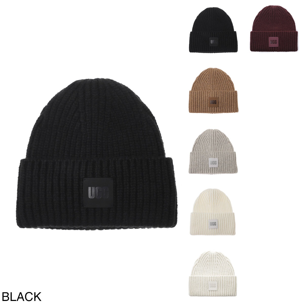 『ネコポス対応(1点まで)』UGG Australia アグオーストラリア ニットキャップ/ビーニー/CHUNKY RIB BEANIE レディース