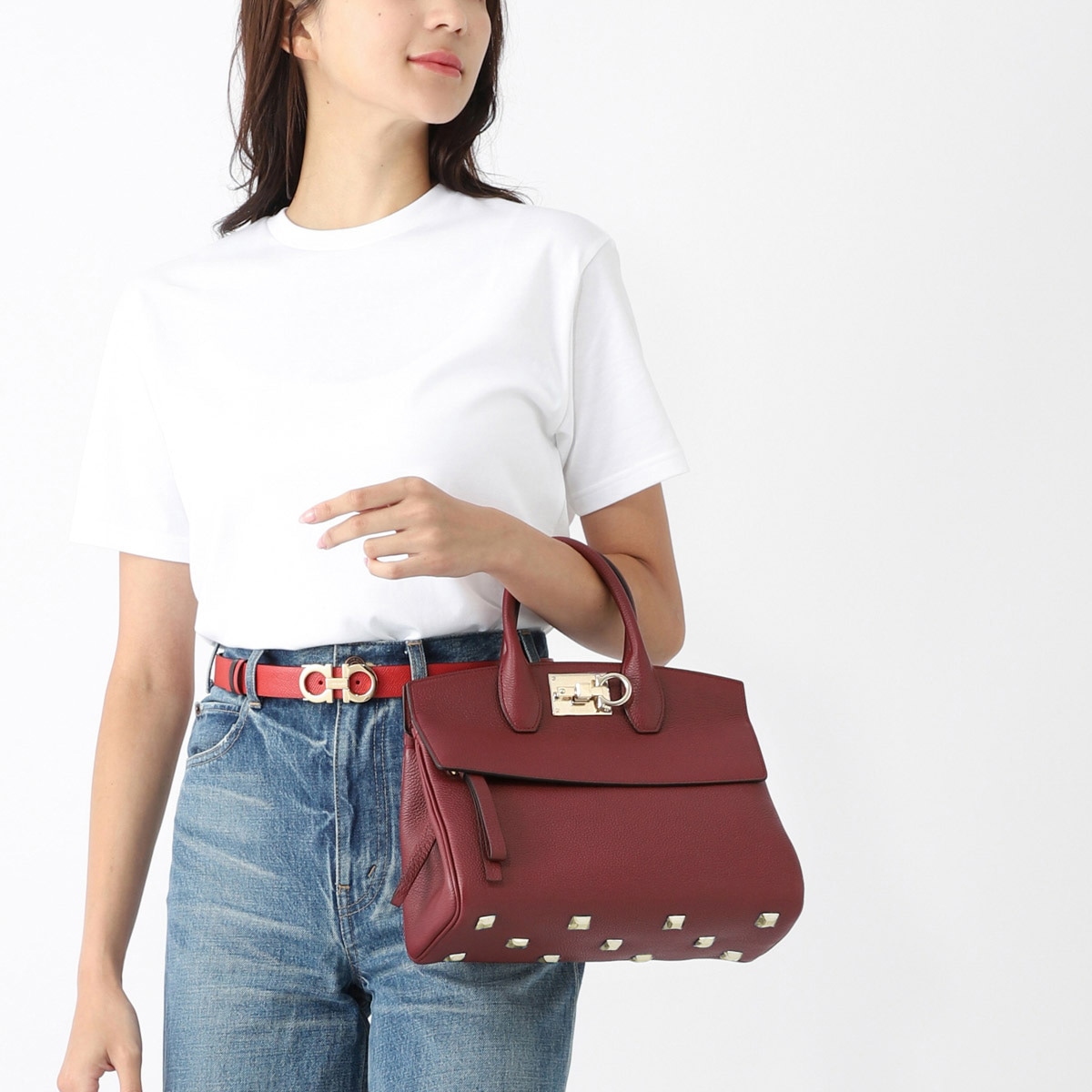FERRAGAMO フェラガモ ハンドバッグ 2WAY/STUDIO レディース