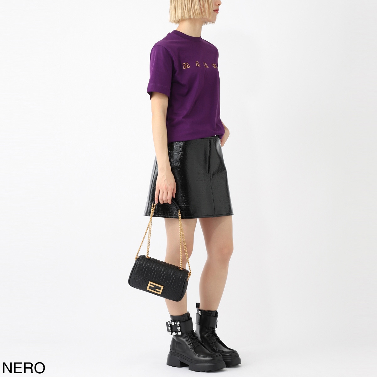FENDI フェンディ ショルダーバッグ 3WAY/ハンドバッグ/BAGUETTE CHAIN MIDI  NAPPA  FF レディース