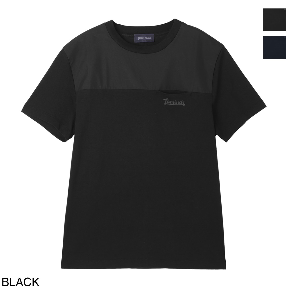 HERNO ヘルノ クルーネックTシャツ/LAMINAR COMPACT JERSEY BIMATERIAL