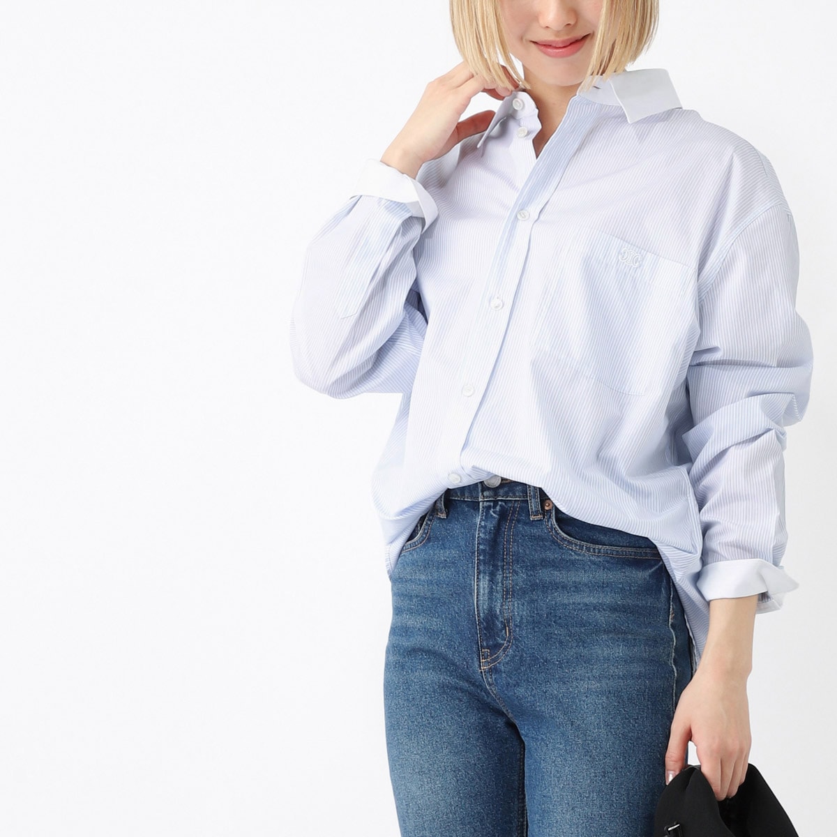 専用　【CELINE】セリーヌ　長袖シャツ　白シャツ　39(Mサイズ) アウトレット】CELINE セリーヌ 長袖レギュラーカラーシャツ/オーバー