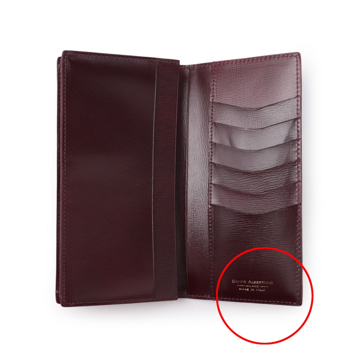 【訳あり】【アウトレット】 DAVIDE ALBERTARIO ダビデアルベルタリオ 長財布【返品交換不可】 メンズ