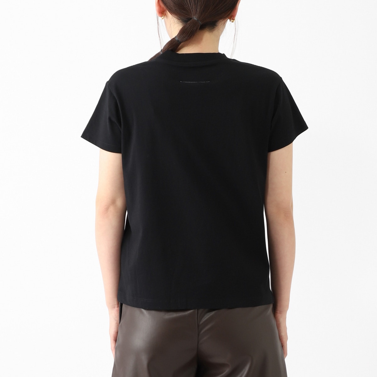 ★MM6 メゾンマルジェラ★ クルーネックＴシャツ ♪ブラック♪ エムエムシックス メゾン マルジェラ MM6 Maison Margiela MM6 T