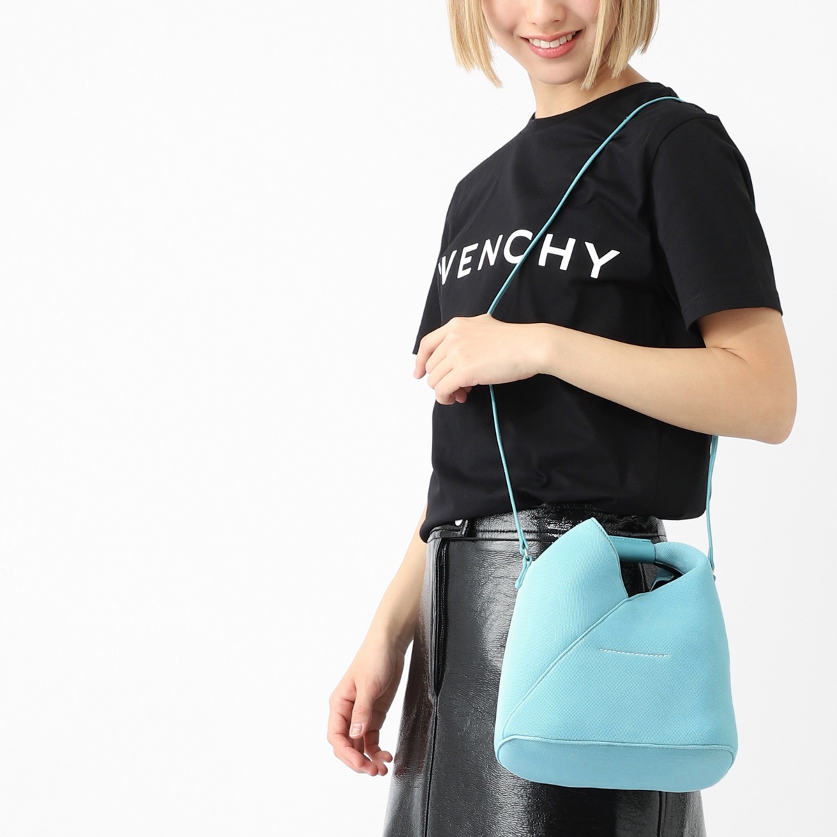 【美品】MM6 ジャパニーズ クロスボディ ライトブルー メンズ レディース MM6 Maison Margiela エムエム 6 メゾンマルジェラ クロスボディバッグ