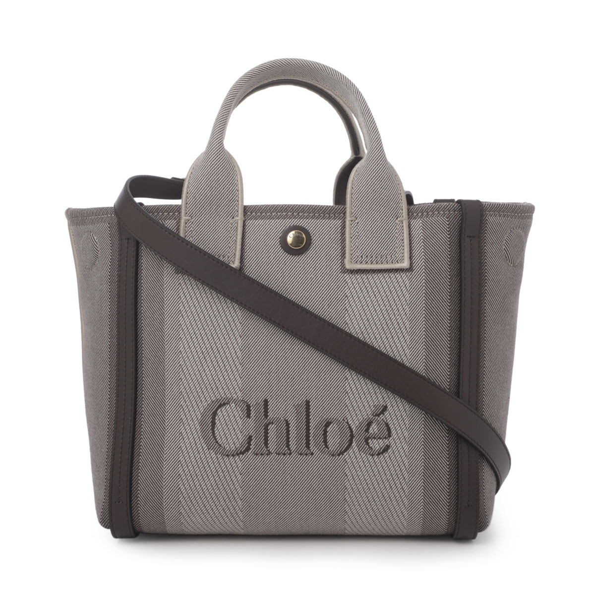限定価格！Chloé グレー トートバッグ ストライプマザーズバッグクロエ