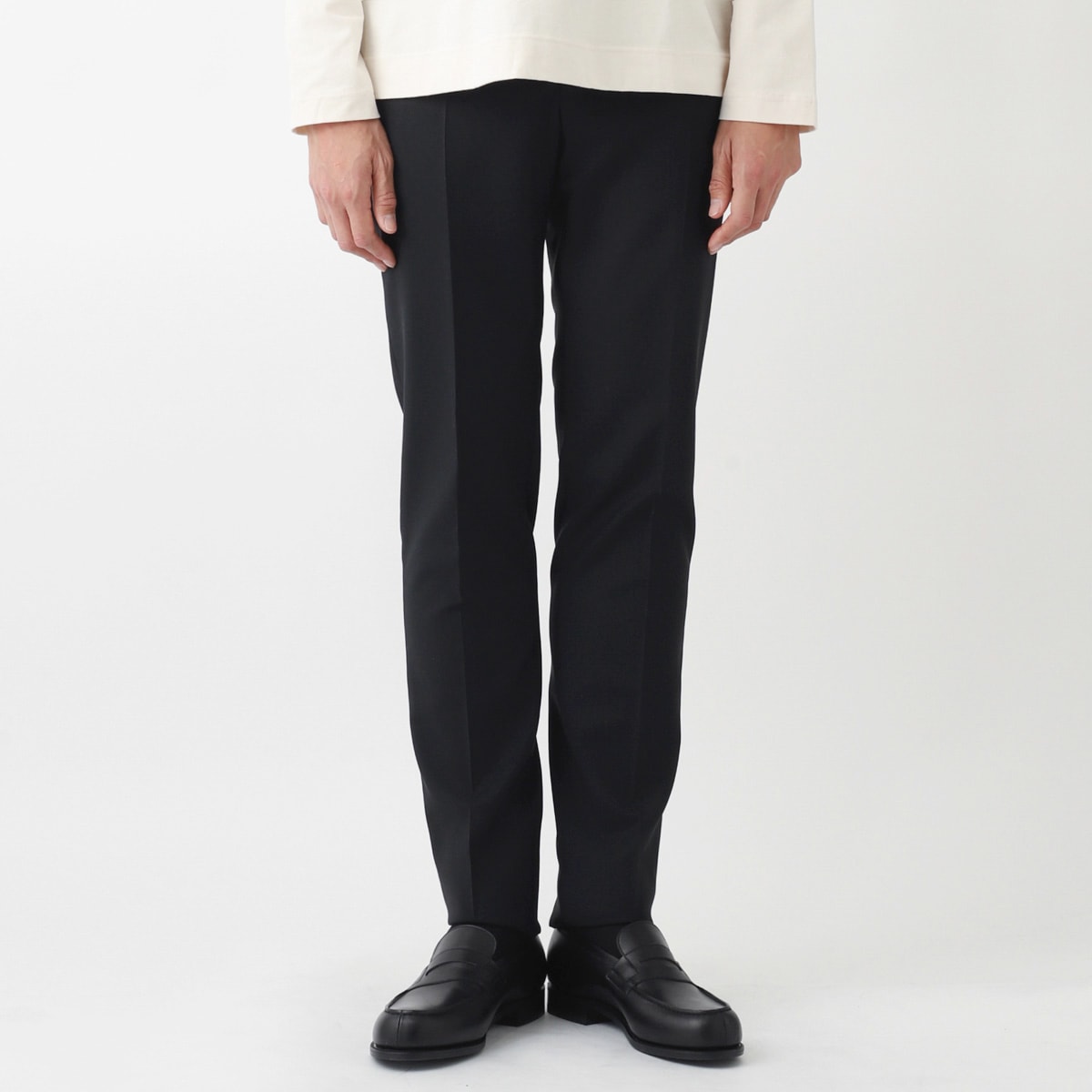 INCOTEX インコテックス ノープリーツ スラックス/ウールパンツ/SLIM FIT 35型【大きいサイズあり】 メンズ
