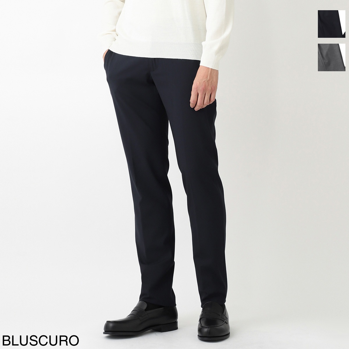 【アウトレット】【ラスト1点】INCOTEX インコテックス ノープリーツ スラックス/ウールパンツ/SLIM FIT メンズ