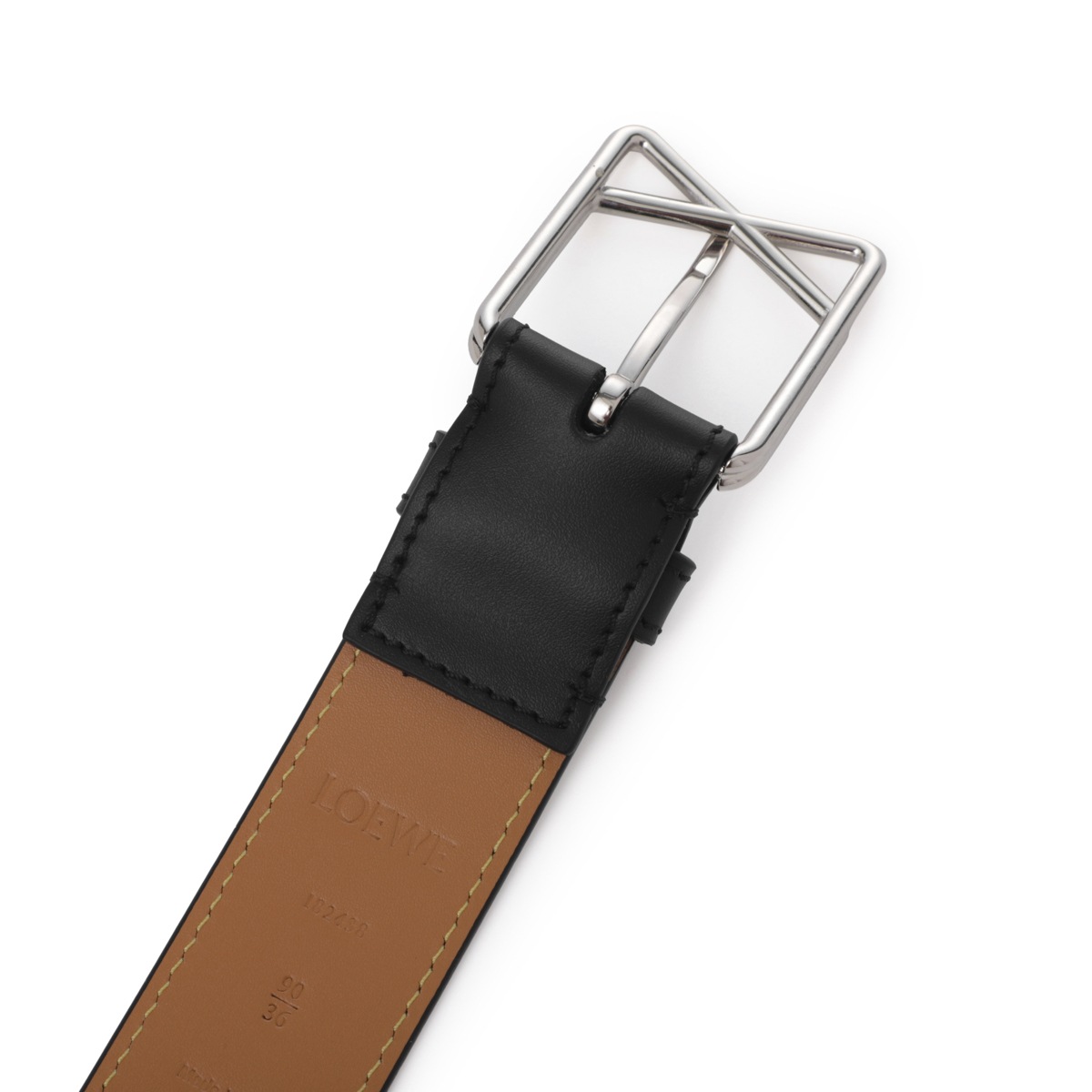LOEWE ロエベ ベルト/LAYERED CROSS BUCKLE BELT 3.5 メンズ